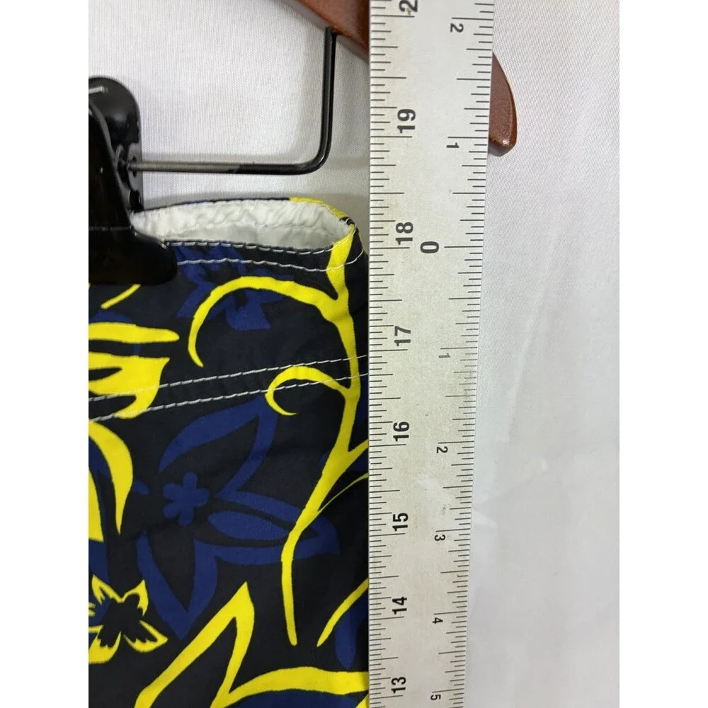 Rip Curl Mens Floral Board Shorts Black Yellow Blue Cargo Surf Swim Trunks 30
